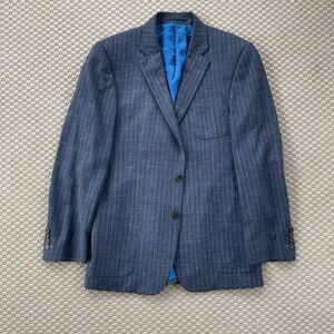 Thomas Pink pinstripe navy Loro piana fabric blazer